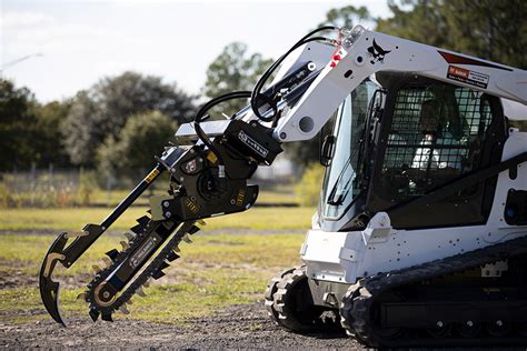 can you dig with a skid steer|trencher attachment for skid steer.